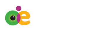 Logotipo branco da Clínica OIE - Especialista em Cirurgia de Estrabismo e Oftalmologia Infantil.